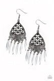 Wolf Den - Black Earrings - Paparazzi Accessories Earrings Bedazzle Me Pretty Mobile Fashion Boutique
