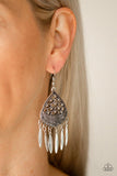 Wolf Den - Silver Earrings - Paparazzi Accessories Earrings Bedazzle Me Pretty Mobile Fashion Boutique
