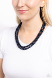 Woman Of The Century - Blue Necklace - Paparazzi Accessories Necklace Bedazzle Me Pretty Mobile Fashion Boutique