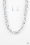 Woman Of The Century - Silver Necklace - Paparazzi Accessories Necklace Bedazzle Me Pretty Mobile Fashion Boutique