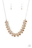 Won The Lottery - Brown Necklace - Paparazzi Accessories Necklace Bedazzle Me Pretty Mobile Fashion Boutique