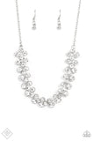 Won The Lottery - White Necklace - Paparazzi Accessories Necklace Bedazzle Me Pretty Mobile Fashion Boutique