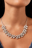 Won The Lottery - White Necklace - Paparazzi Accessories Necklace Bedazzle Me Pretty Mobile Fashion Boutique