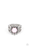 Wonderfully Wallflower - Pink Ring - Paparazzi Accessories Ring Bedazzle Me Pretty Mobile Fashion Boutique