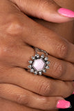Wonderfully Wallflower - Pink Ring - Paparazzi Accessories Ring Bedazzle Me Pretty Mobile Fashion Boutique