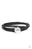 Wonderfully Worded - Black Bracelet - Paparazzi Accessories Bracelet FS-Bedazzle Me Pretty Mobile Fashion Boutique