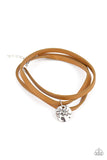 Wonderfully Worded - Brown Bracelet - Paparazzi Accessories Bracelet FS-Bedazzle Me Pretty Mobile Fashion Boutique