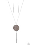 Wondrously Woven - Silver Necklace - Paparazzi Accessories Necklace Bedazzle Me Pretty Mobile Fashion Boutique