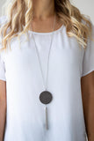 Wondrously Woven - Silver Necklace - Paparazzi Accessories Necklace Bedazzle Me Pretty Mobile Fashion Boutique