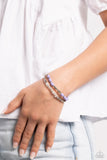 WOOD Luck - Purple Bracelet - Paparazzi Accessories Bracelet Bedazzle Me Pretty Mobile Fashion Boutique