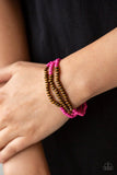 Woodland Wanderer - Pink Bracelet - Paparazzi Accessories Bracelet Bedazzle Me Pretty Mobile Fashion Boutique