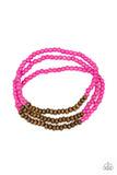 Woodland Wanderer - Pink Bracelet - Paparazzi Accessories Bracelet Bedazzle Me Pretty Mobile Fashion Boutique