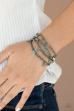 WOODnt Count It - Silver Bracelet - Paparazzi Accessories Bracelet Bedazzle Me Pretty Mobile Fashion Boutique