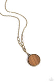 WOODnt Dream of It - Brass Necklace - Paparazzi Accessories Necklace Bedazzle Me Pretty Mobile Fashion Boutique