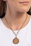 WOODnt Dream of It - Brass Necklace - Paparazzi Accessories Necklace Bedazzle Me Pretty Mobile Fashion Boutique