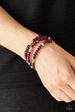 Woodsy Walkabout - Pink Bracelet - Paparazzi Accessories Bracelet Bedazzle Me Pretty Mobile Fashion Boutique