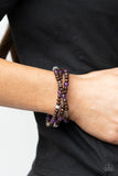 Woodsy Walkabout - Purple Bracelet - Paparazzi Accessories Bracelet Bedazzle Me Pretty Mobile Fashion Boutique
