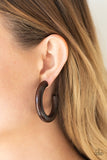 Woodsy Wonder - Brown Earrings - Paparazzi Accessories Earrings Bedazzle Me Pretty Mobile Fashion Boutique