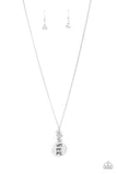 Words To Live By - Silver Necklace - Paparazzi Accessories Necklace Bedazzle Me Pretty Mobile Fashion Boutique