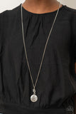 Words To Live By - Silver Necklace - Paparazzi Accessories Necklace Bedazzle Me Pretty Mobile Fashion Boutique