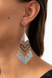 Work Hazard - Black Earrings - Paparazzi Accessories Earrings Bedazzle Me Pretty Mobile Fashion Boutique