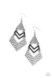Work Hazard - Black Earrings - Paparazzi Accessories Earrings Bedazzle Me Pretty Mobile Fashion Boutique