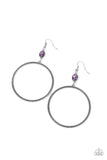 Work That Circuit - Purple Earrings - Paparazzi Accessories Earrings Bedazzle Me Pretty Mobile Fashion Boutique
