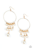 Working The Room - Gold Earrings - Paparazzi Accessories Earrings Bedazzle Me Pretty Mobile Fashion Boutique