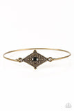 Worldly Wonder - Brass Bracelet - Paparazzi Accessories Bracelet Bedazzle Me Pretty Mobile Fashion Boutique