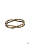 Woven in Wealth - Brass Bracelet - Paparazzi Accessories Bracelet Bedazzle Me Pretty Mobile Fashion Boutique