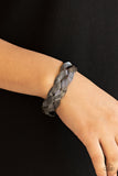 Woven Wonder - Black Bracelet - Paparazzi Accessories Bracelet Bedazzle Me Pretty Mobile Fashion Boutique