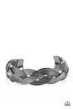 Woven Wonder - Black Bracelet - Paparazzi Accessories Bracelet Bedazzle Me Pretty Mobile Fashion Boutique