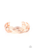 Woven Wonder - Copper Bracelet - Paparazzi Accessories Bracelet Bedazzle Me Pretty Mobile Fashion Boutique