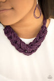 WRAP Battle - Purple Necklace - Paparazzi Accessories Necklace Bedazzle Me Pretty Mobile Fashion Boutique