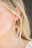 Wrapped In Wealth - Gold Earrings - Paparazzi Accessories Earrings Bedazzle Me Pretty Mobile Fashion Boutique