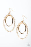 Wrapped In Wealth - Gold Earrings - Paparazzi Accessories Earrings Bedazzle Me Pretty Mobile Fashion Boutique
