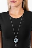 Wreathed in Artistry - Green Lanyard - Paparazzi Accessories Lanyard Bedazzle Me Pretty Mobile Fashion Boutique