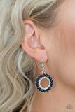 Wreathed In Radiance - Blue Earrings - Paparazzi Accessories Earrings Bedazzle Me Pretty Mobile Fashion Boutique