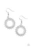 Wreathed In Radiance - Silver Earrings - Paparazzi Accessories Earrings Bedazzle Me Pretty Mobile Fashion Boutique