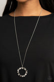 Wreathed in Wealth - Silver Necklace - Paparazzi Accessories Necklace Bedazzle Me Pretty Mobile Fashion Boutique