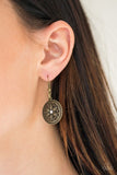 Written In The STAR LILIES - Brass Necklace - Paparazzi Accessories Necklace Bedazzle Me Pretty Mobile Fashion Boutique