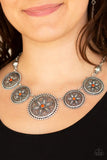Written In The STAR LILIES - Orange Necklace - Paparazzi Accessories Necklace Bedazzle Me Pretty Mobile Fashion Boutique