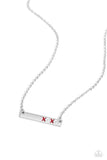 XOXO Season - Red Necklace - Paparazzi Accessories Necklace Bedazzle Me Pretty Mobile Fashion Boutique