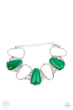 Yacht Club Couture - Green Bracelet - Paparazzi Accessories Bracelet Bedazzle Me Pretty Mobile Fashion Boutique