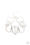 Yacht Club Couture - White Bracelet - Paparazzi Accessories Bracelet Bedazzle Me Pretty Mobile Fashion Boutique