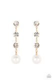 Yacht Scene - Gold Post Earrings - Paparazzi Accessories Post Earrings Bedazzle Me Pretty Mobile Fashion Boutique