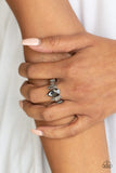 Yas Queen - Silver Ring - Paparazzi Accessories Ring Bedazzle Me Pretty Mobile Fashion Boutique