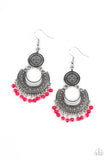 Yes I CANCUN - Pink Earrings - Paparazzi Accessories Earrings Bedazzle Me Pretty Mobile Fashion Boutique