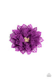 Yes I TROPICANA - Purple Hair Clip - Paparazzi Accessories Hair Clip Bedazzle Me Pretty Mobile Fashion Boutique