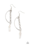 Yin to My Yang - White Earrings - Paparazzi Accessories Earrings FS-Bedazzle Me Pretty Mobile Fashion Boutique